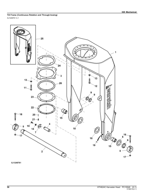 Waratah HTH624C Harvesting Heads Parts Catalog Manual - PC10046 - Image 4