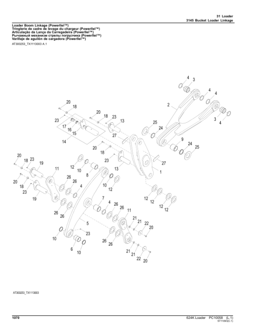 John Deere 624K Loaders (SN -642634) Parts Catalog Manual - PC10058 - Image 3