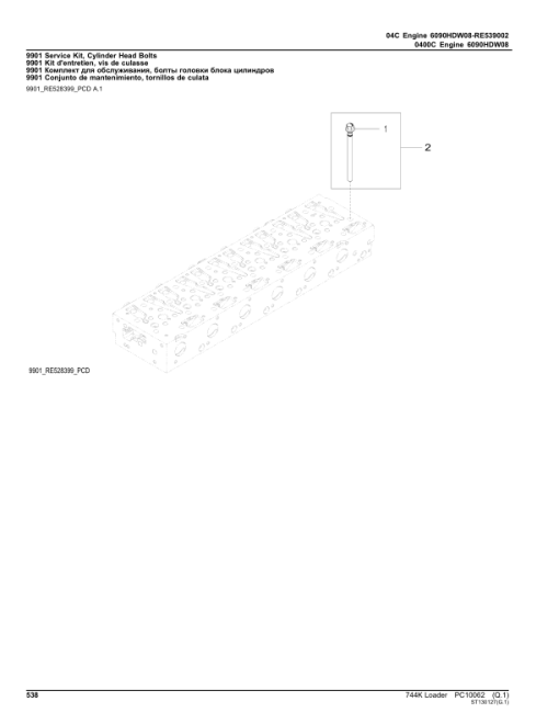 John Deere 744K Loaders (SN -632967) Parts Catalog Manual - PC10062 - Image 3