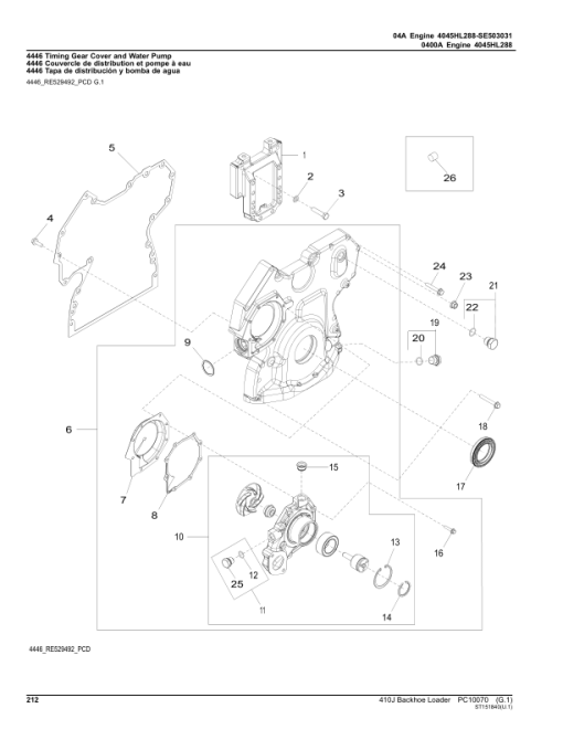 John Deere 410J Backhoe Loaders Parts Catalog Manual - PC10070 - Image 4