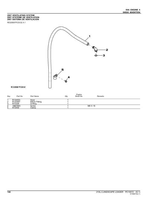 John Deere 210LJ Landscape Loaders Parts Catalog Manual - PC10072 - Image 3