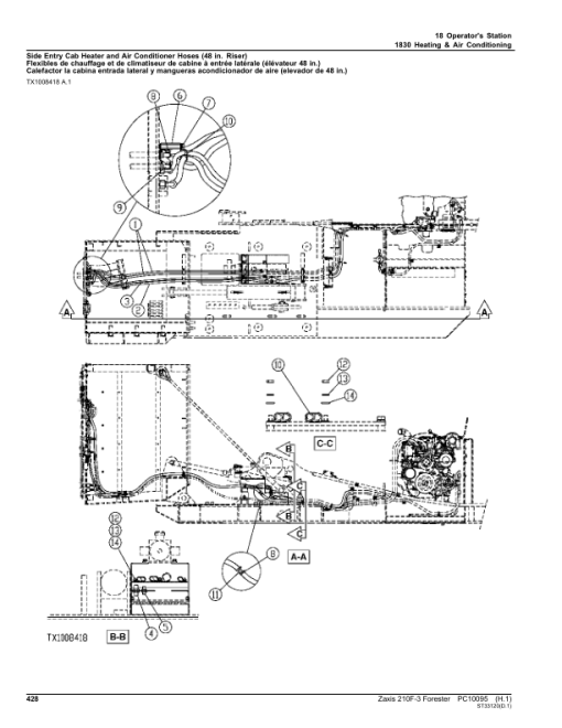 John Deere Hitachi ZAXIS 210F-3 Foresters Parts Catalog Manual - PC10095 - Image 3