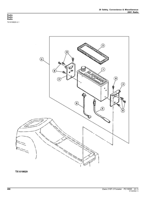 John Deere Hitachi ZAXIS 210F-3 Foresters Parts Catalog Manual - PC10095 - Image 2