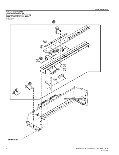 John Deere Snow Pushnow BladeBale Spears Parts Catalog Manual - PC10099 - Image 3