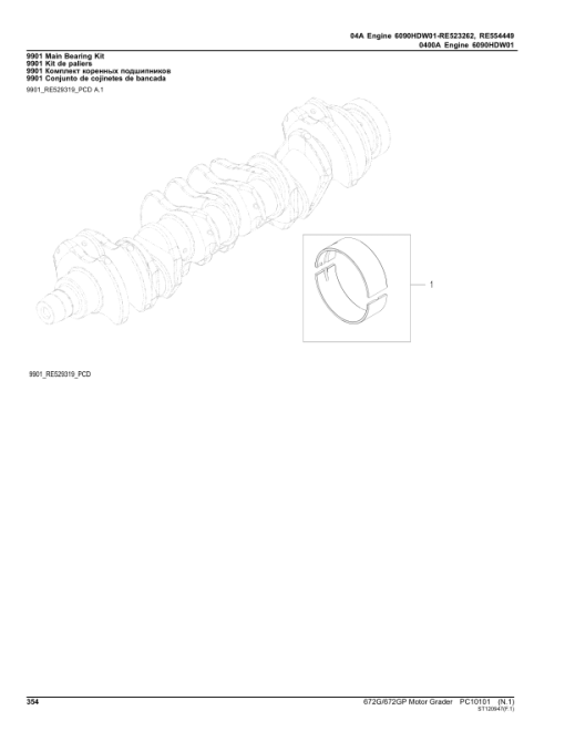 John Deere 672G, 672GP Motor Graders (SN C624392 - 634753 & D624392 - 634753) Parts Catalog Manual - PC10101 - Image 3