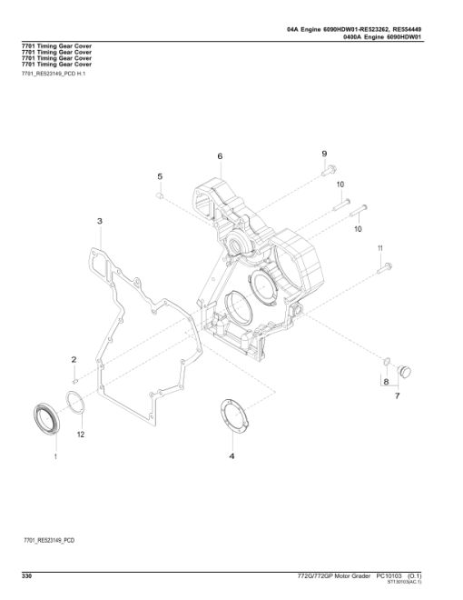 John Deere 772G, 772GP Motor Graders (SN C624392 - 634753 & D624392 - 634753) Parts Catalog Manual - PC10103 - Image 3