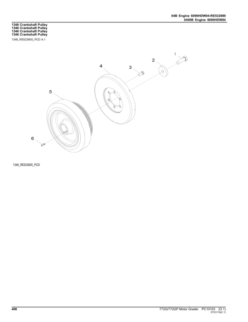 John Deere 772G, 772GP Motor Graders (SN C624392 - 634753 & D624392 - 634753) Parts Catalog Manual - PC10103 - Image 2