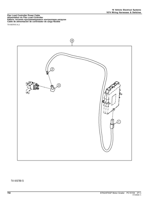 John Deere 870G, 870GP Motor Graders (SN C624392 - 634753 & D624392 - 634753) Parts Catalog Manual - PC10104 - Image 4