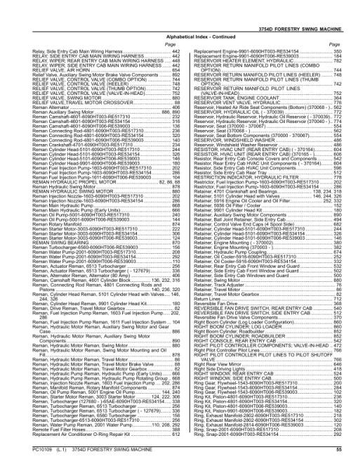 John Deere 3754D Swing Machines Parts Catalog Manual - PC10109 - Image 4