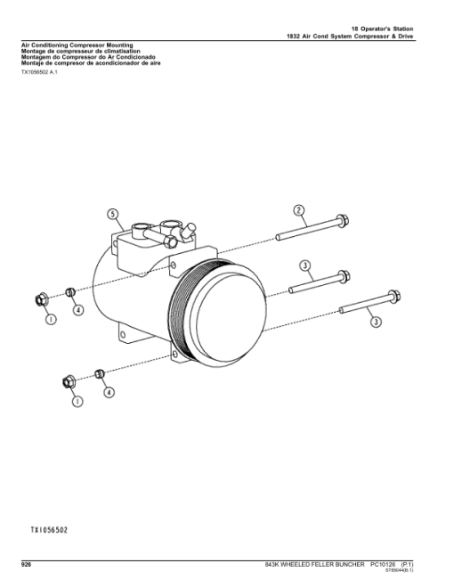 John Deere 843K Wheeled Feller Bunchers Parts Catalog Manual - PC10126 - Image 4