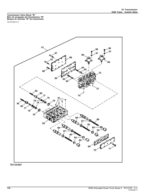 John Deere 250D Articulated Dump Trucks (SN 626761 - 642000) Parts Catalog Manual - PC10130 - Image 4