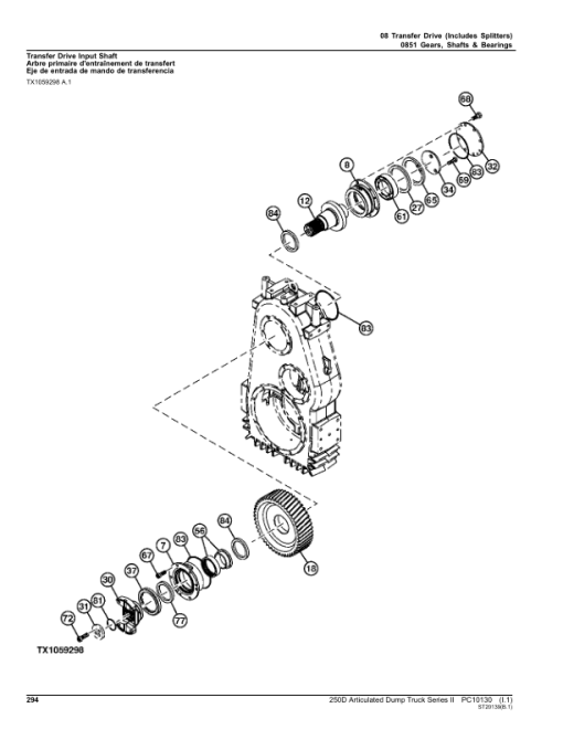 John Deere 250D Articulated Dump Trucks (SN 626761 - 642000) Parts Catalog Manual - PC10130 - Image 2