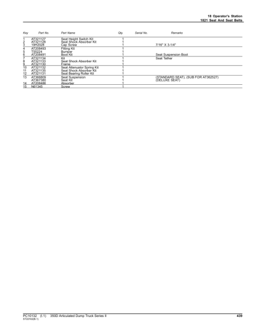 John Deere 350D Articulated Dump Trucks (SN 626761 - 642001) Parts Catalog Manual - PC10132 - Image 4