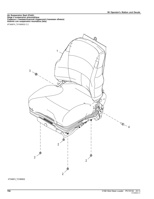 John Deere 318D Skid Steers Parts Catalog Manual - PC10134 - Image 3