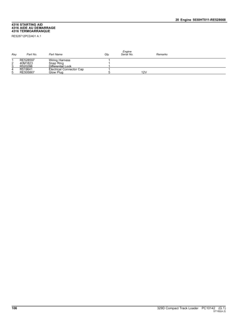 John Deere 329D Compact Track Loaders Parts Catalog Manual - PC10142 - Image 2