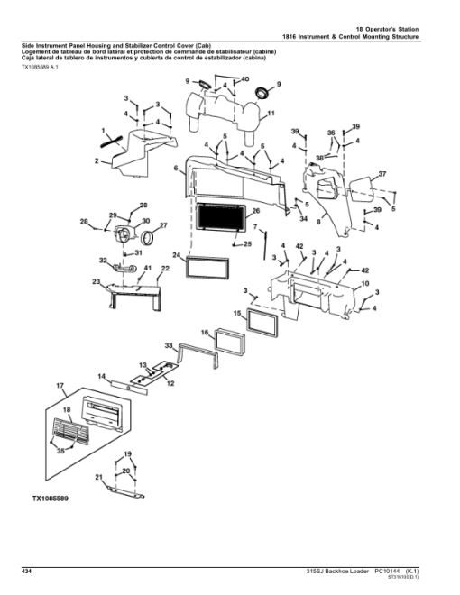 John Deere 315SJ_TX Backhoe Loaders (SN T0315SJ_178786-216520) Parts Catalog Manual - PC10144 - Image 3