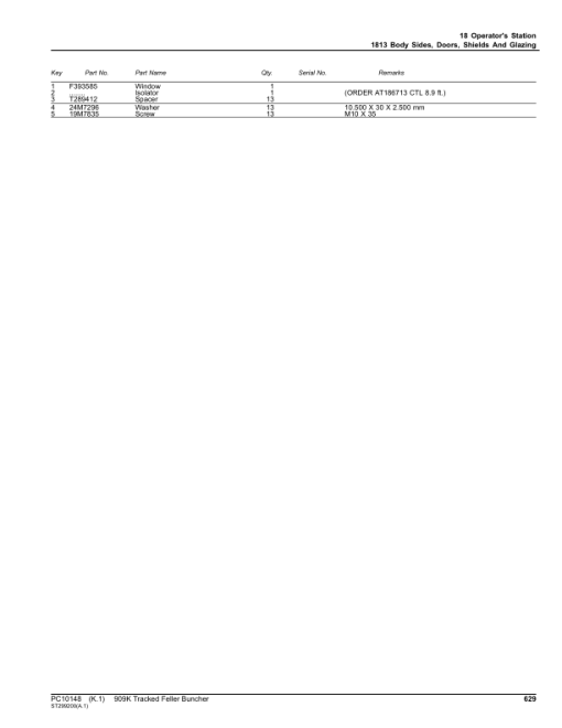 John Deere 909K Tracked Feller Bunchers (SN C181103-C270472 & D181103-D270472) Parts Catalog Manual - PC10148 - Image 4