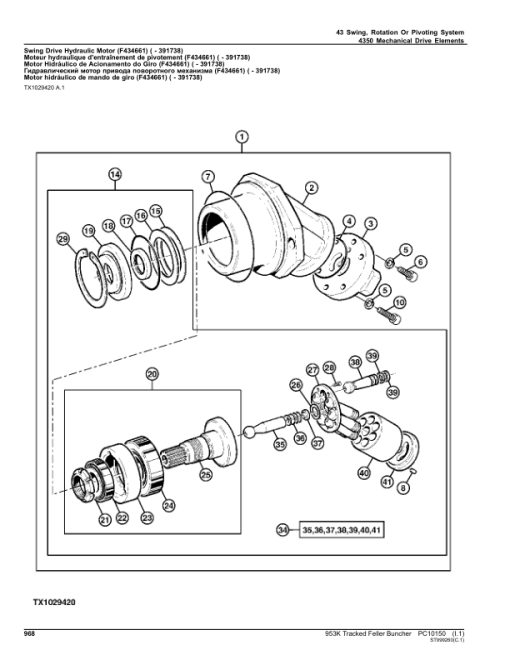 John Deere 953K Tracked Feller Bunchers (SN C181103-C270472 & D181103-D270472) Parts Catalog Manual - PC10150 - Image 2