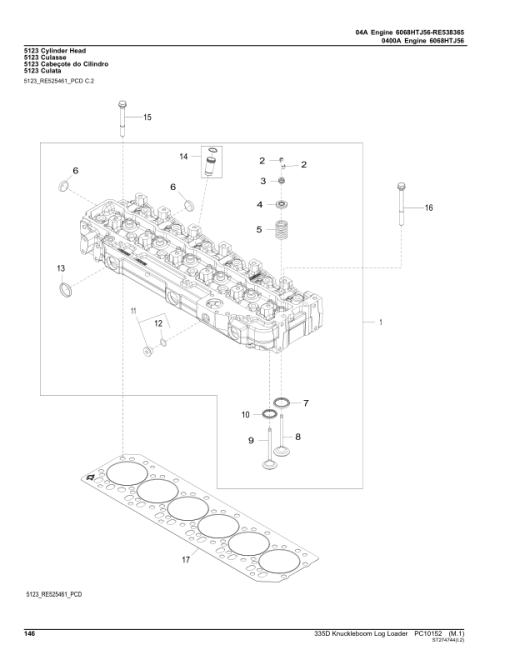 John Deere 335D Knuckleboom Loader (SN 1T0335DX _ C184061-) Parts Catalog Manual - PC10152 - Image 4