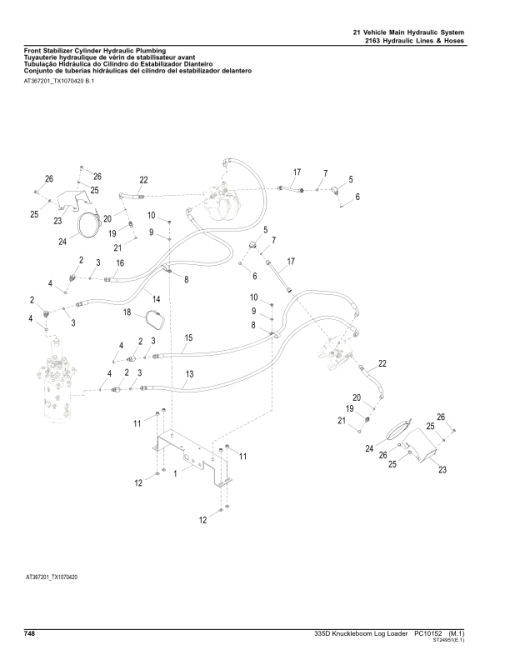 John Deere 335D Knuckleboom Loader (SN 1T0335DX _ C184061-) Parts Catalog Manual - PC10152 - Image 2