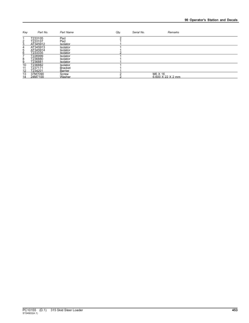 John Deere 315 Skid Steers Parts Catalog Manual - PC10155 - Image 4