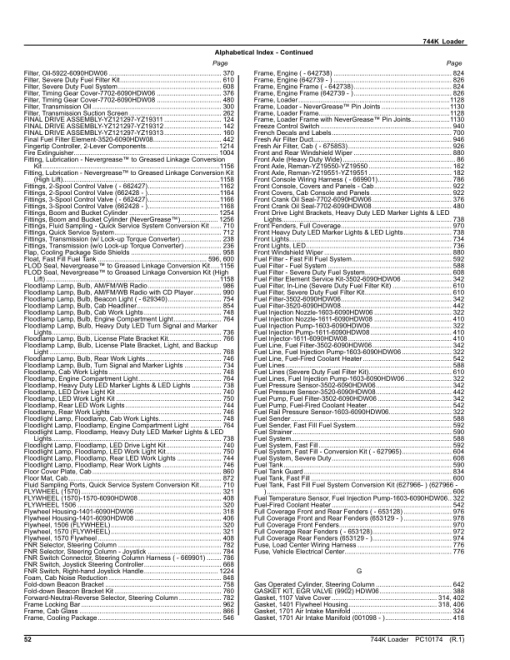 John Deere 744K Loaders (SN C632968-664100 & D632968-664100) Parts Catalog Manual - PC10174 - Image 4