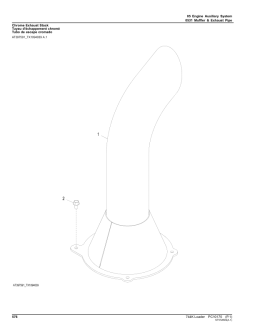 John Deere 744K Loaders (SN E630720-664577) Parts Catalog Manual - PC10175 - Image 2