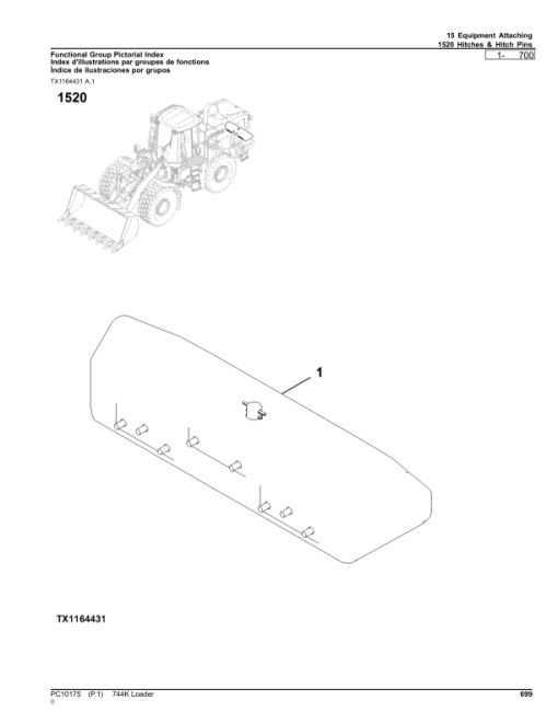 John Deere 744K Loaders (SN E630720-664577) Parts Catalog Manual - PC10175 - Image 3