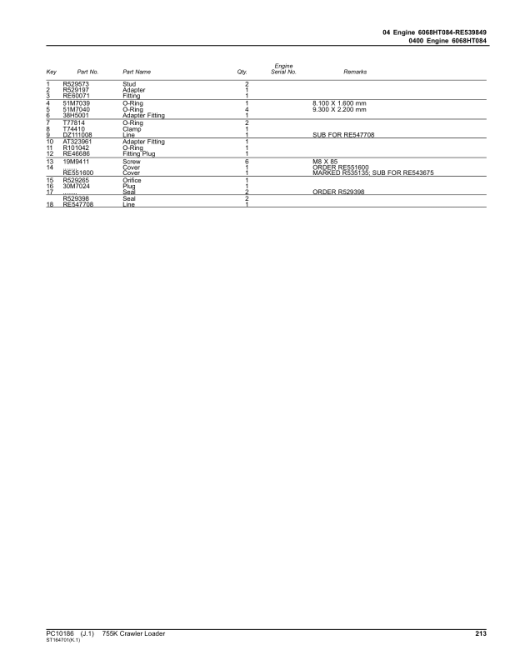 John Deere 755K Crawler Loaders (SN PIN: 1T0755KX_ _E194242-339325) Parts Catalog Manual - PC10186 - Image 3