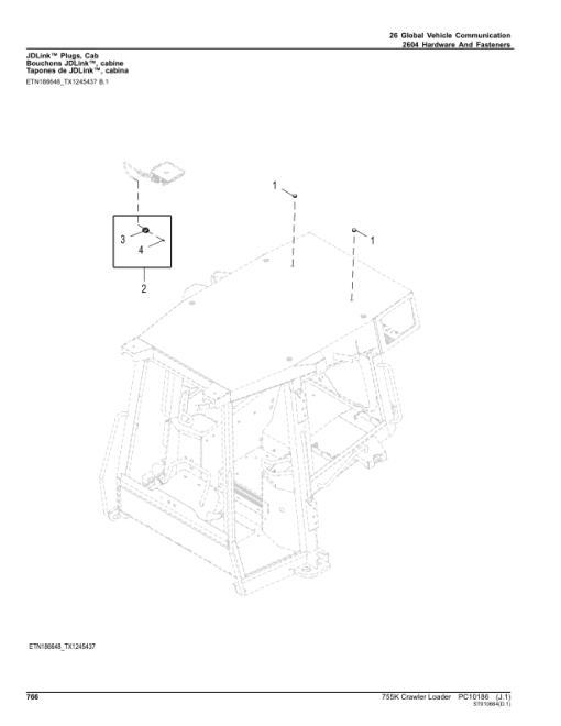 John Deere 755K Crawler Loaders (SN PIN: 1T0755KX_ _E194242-339325) Parts Catalog Manual - PC10186 - Image 2