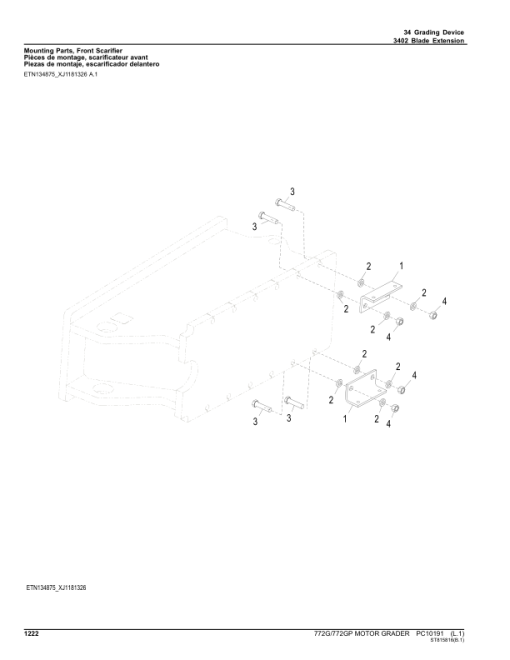 John Deere 772G, 772GP Motor Graders (SN E634380 - 656525) Parts Catalog Manual - PC10191 - Image 4