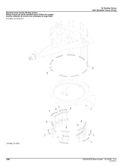 John Deere 872G, 872GP Motor Graders (SN E634754 -656525) Parts Catalog Manual - PC10193 - Image 3