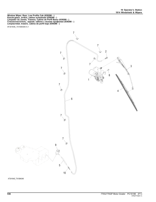 John Deere 770G, 770GP Motor Graders (SN C634754 - 656728 & D634754 - 656728) Parts Catalog Manual - PC10196 - Image 4