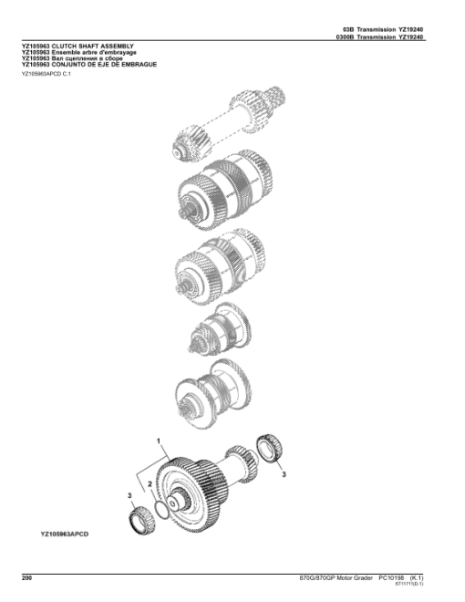 John Deere 870G, 870GP Motor Graders (SN C634754 - 656728 & D634754 - 656728) Parts Catalog Manual - PC10198 - Image 4