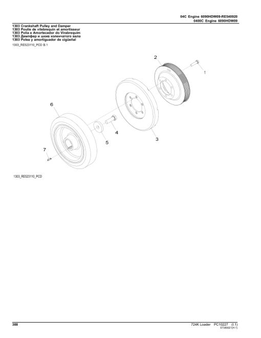 John Deere 724K Loaders (SN 641523 - 658064) Parts Catalog Manual - PC10227 - Image 2