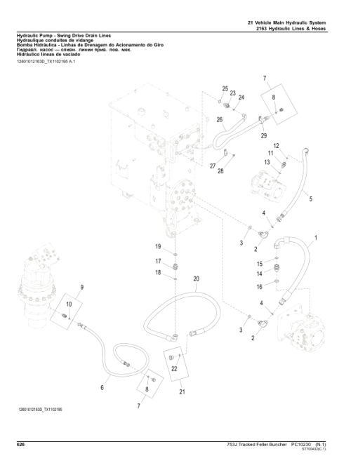 John Deere 753J Tracked Feller Bunchers (SN C220453-C269976) Parts Catalog Manual - PC10230 - Image 3