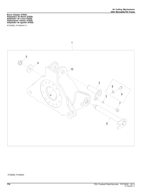 John Deere 753J Tracked Feller Bunchers (SN C220453-C269976) Parts Catalog Manual - PC10230 - Image 4