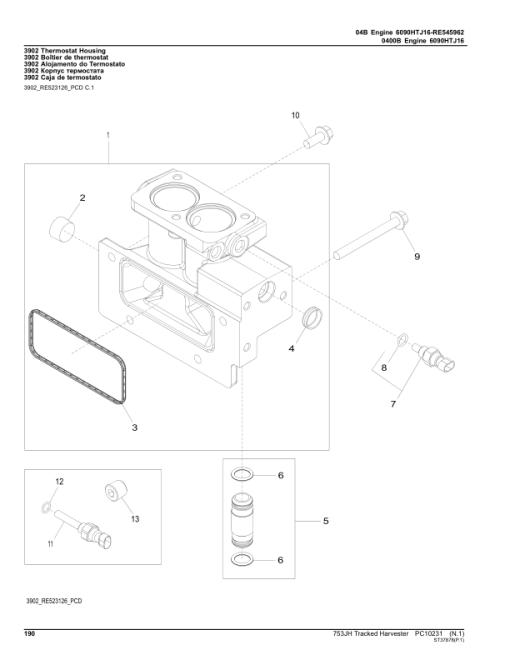 John Deere 753JH Tracked Harvesters (SN C220453-C269976) Parts Catalog Manual - PC10231 - Image 4