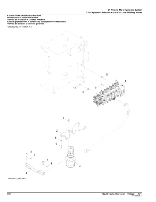 John Deere 753JH Tracked Harvesters (SN C220453-C269976) Parts Catalog Manual - PC10231 - Image 3