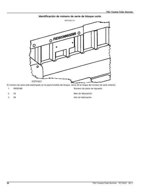 John Deere 759J Tracked Feller Bunchers (SN C220453-C269976) Parts Catalog Manual - PC10232 - Image 4