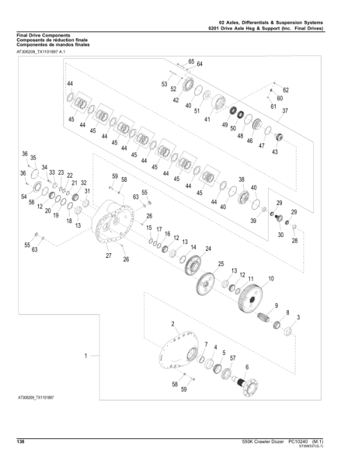 John Deere 550K Crawler Dozers (SN E217392-275527) Parts Catalog Manual - PC10240 - Image 4