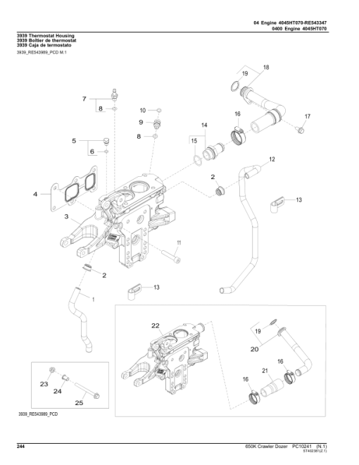 John Deere 650K Crawler Dozers (SN E216396-275533) Parts Catalog Manual - PC10241 - Image 4