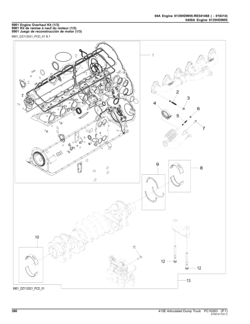 John Deere 410E Articulated Dump Trucks (SN E634583 - E668586) Parts Catalog Manual - PC10263 - Image 3