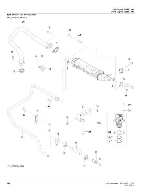 John Deere 1110E T3 Forwarders (SN 003203-003818) Parts Catalog Manual - PC10321 - Image 3