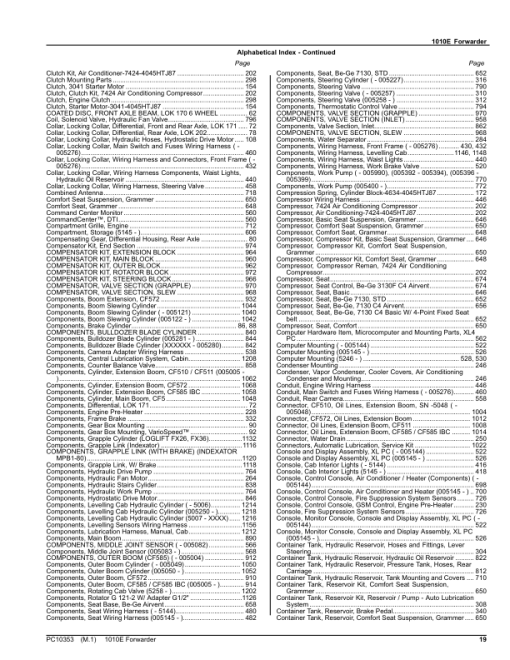 John Deere 1010E T3 Forwarders (SN 005003-005236) Parts Catalog Manual - PC10353 - Image 2