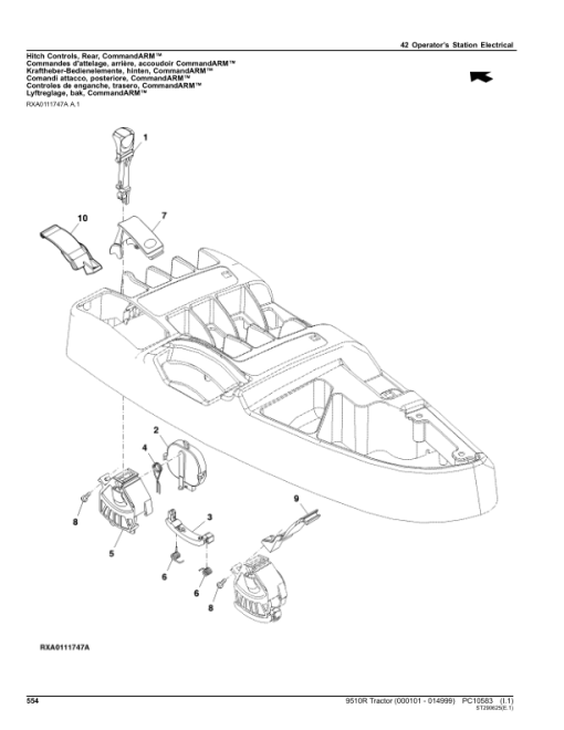 John Deere 9510R Scraper Tractors (SN 000101-014999) Parts Catalog Manual - PC10583 - Image 2