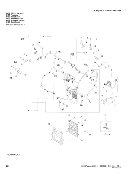 John Deere 9560R Scraper Tractors (SN 000101-014999) Parts Catalog Manual - PC10584 - Image 2