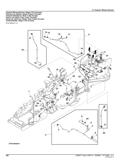 John Deere 9460RT Scraper Tractors (SN 900101-905999) Parts Catalog Manual - PC10585 - Image 3