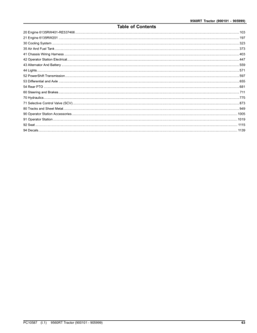 John Deere 9560RT Scraper Tractors (SN 900101-905999) Parts Catalog Manual - PC10587 - Image 4