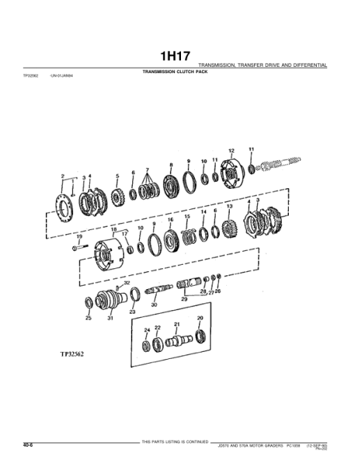 John Deere 570, 570A Motor Graders Parts Catalog Manual - PC1058 - Image 2